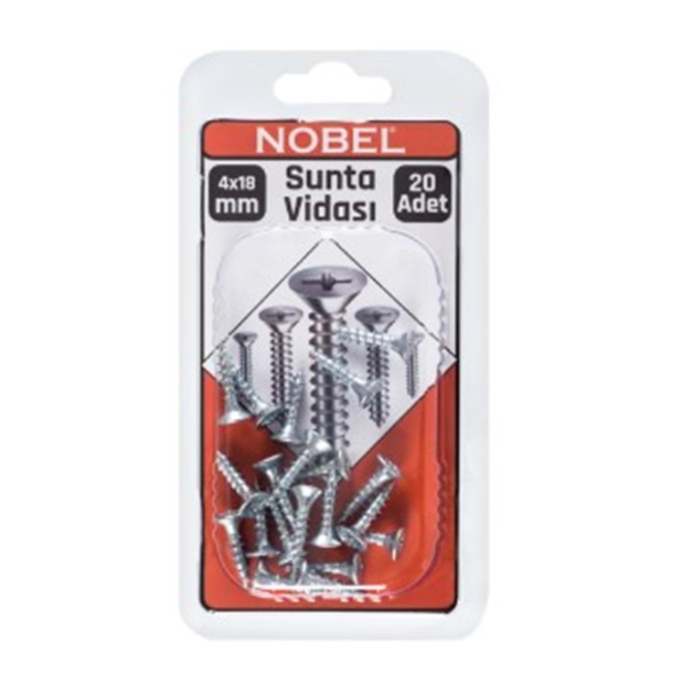 NOBEL FIX SUNTA VİDASI YHB 4 X 18 MM 20 Lİ