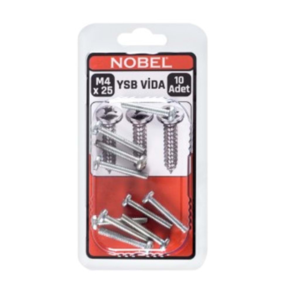 NOBEL FIX YSB VİDA (M4) 25 MM 10 LU