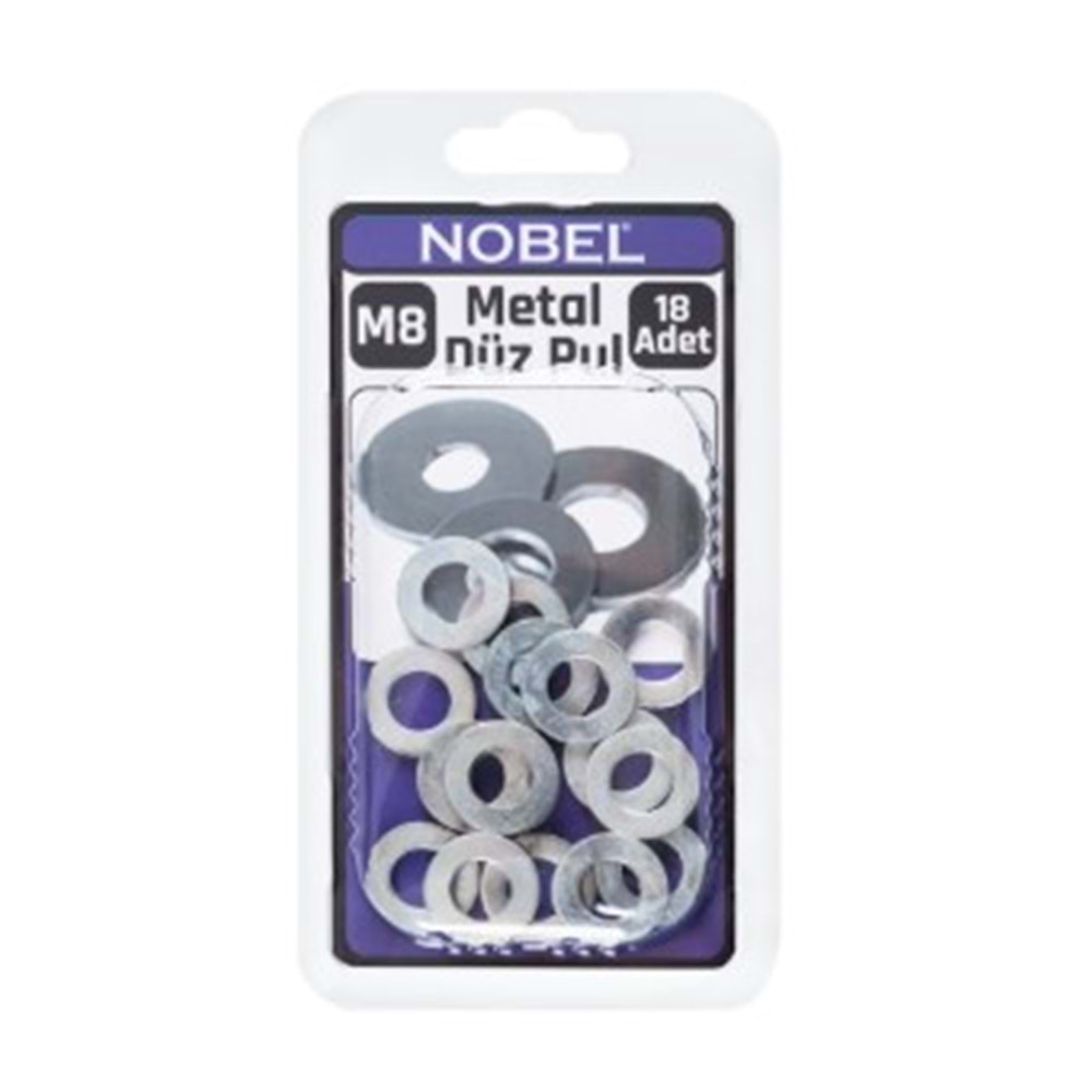 NOBEL FIX DÜZ RONDELA M8 ÇİNKO ( DİN125 ) 18