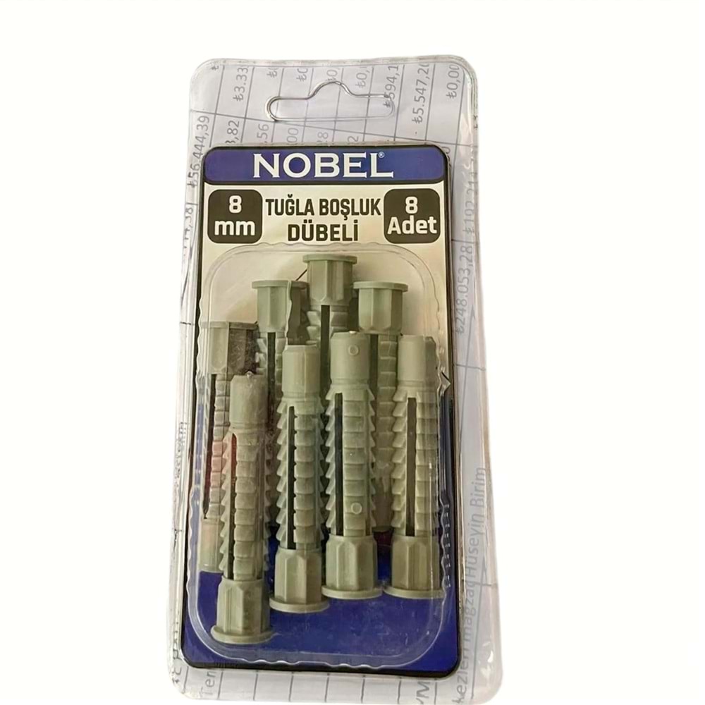 NOBEL FIX TUĞLA BOŞLUK DÜBELİ 8 MM 8 Lİ 12*