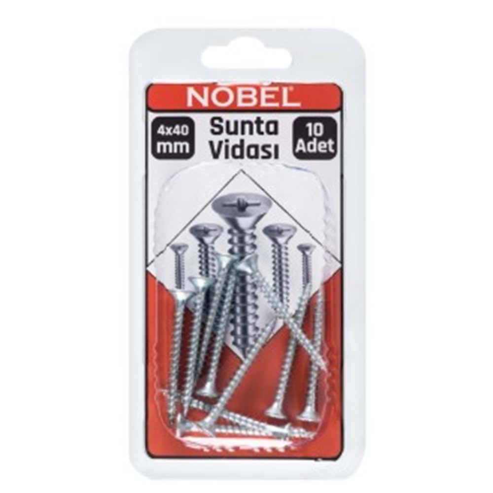 NOBEL FIX SUNTA VİDASI YHB 4 X 40 MM 10 LU