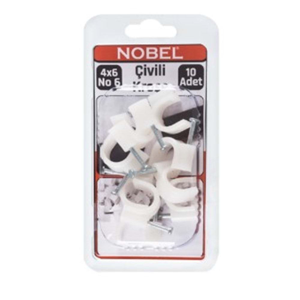 NOBEL FIX ÇİVİLİ KROŞE 4X6 NO-6 10 LU 12*