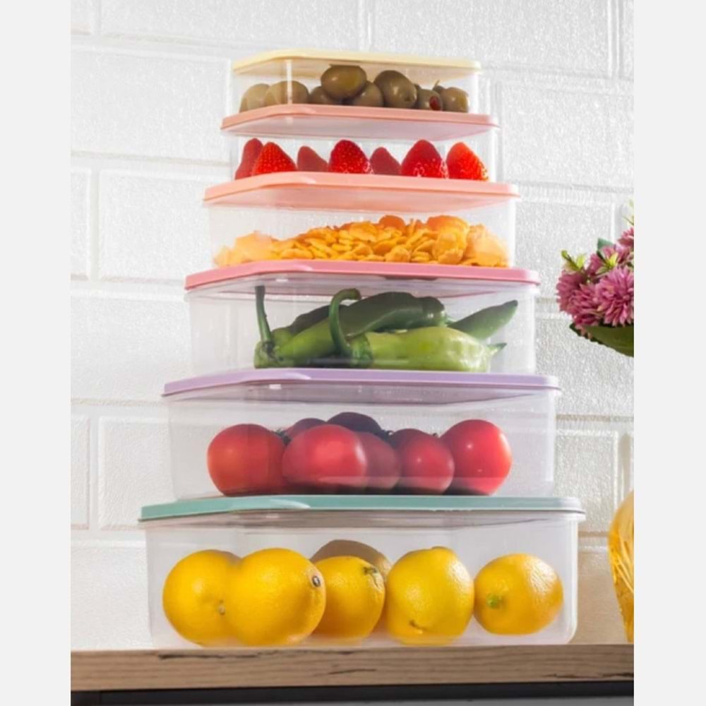 ORGANİZERS STACKIT 6LI SAKLAMA KABI SET 0,30LT+0,50+0,80+1,20+1,90+2,90LT 24*