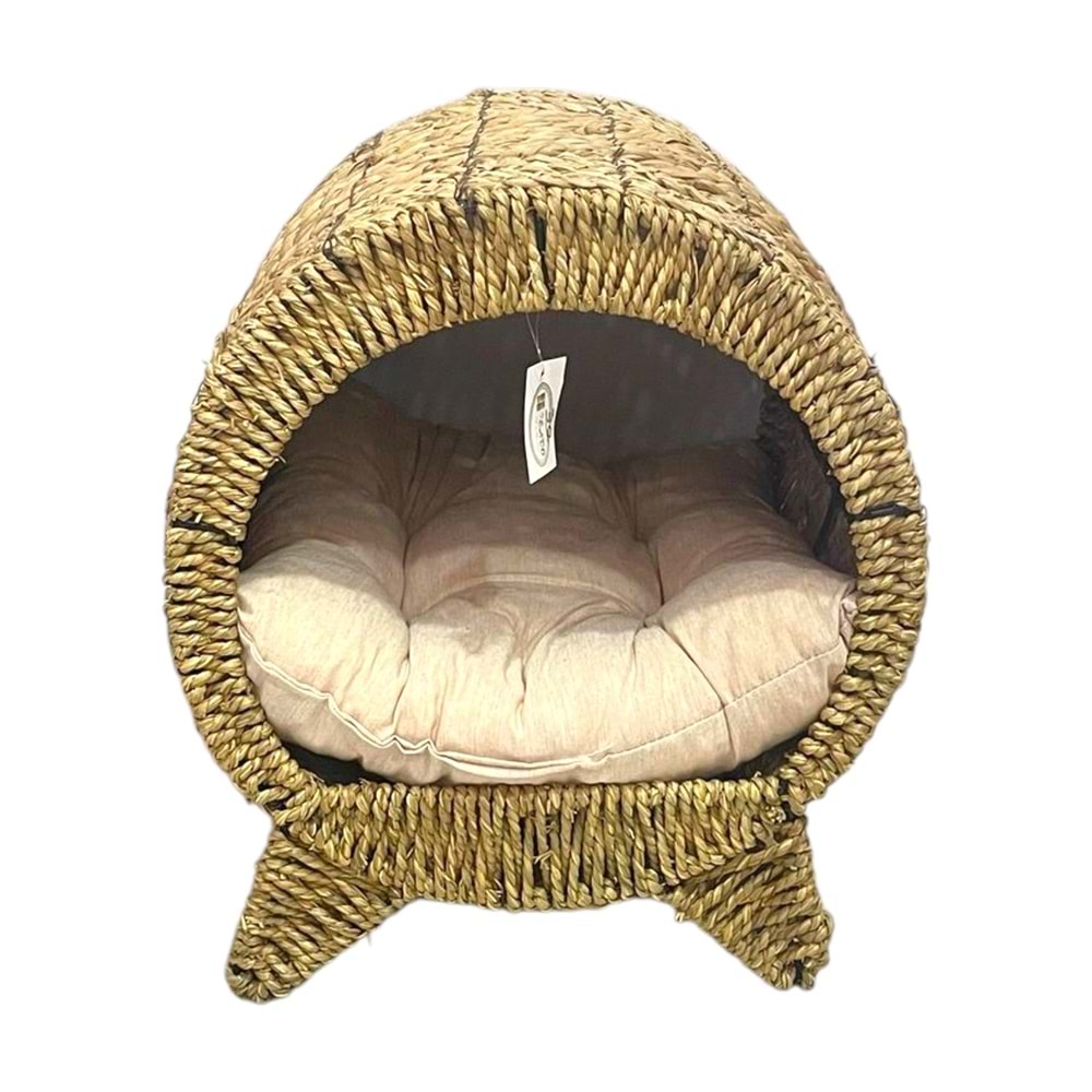 SD HASIR YUVARLAK KEDİ EVİ 38X38CM
