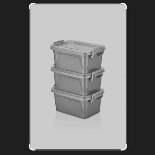 AVCILAR PLASTİK 3LÜ KİLİTLİ SAKLAMA KABI KÜÇÜK