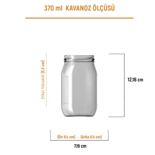 KONSERVE KAVANOZU 37CL-370CC *48