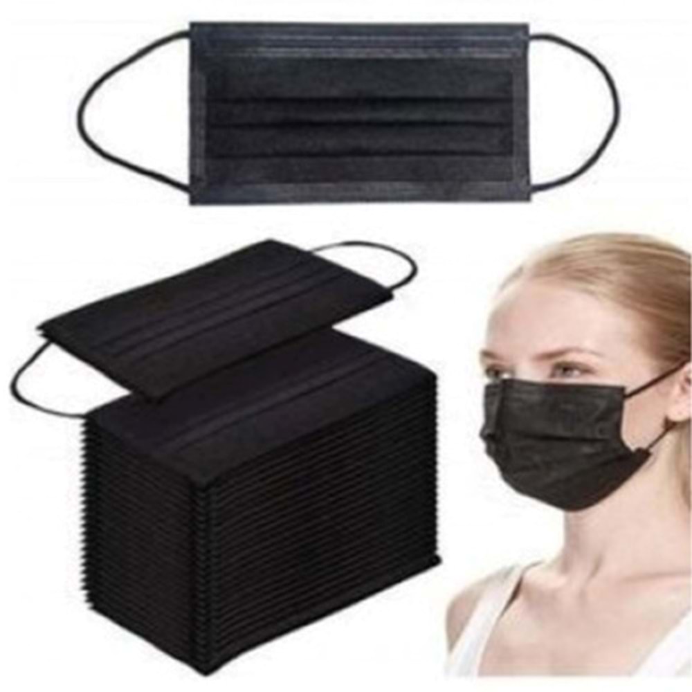 QB HİJYENİK MASKE SİYAH *50
