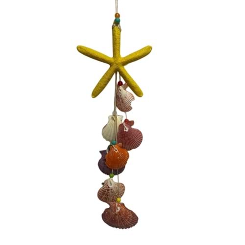 SARKAÇ DENİZ YILDIZI DENİZ KABUĞU RÜZGAR ÇANI BÜYÜK BOY