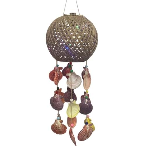 DENİZ KABUKLU DEKORATİF LED İPLİ AVİZE