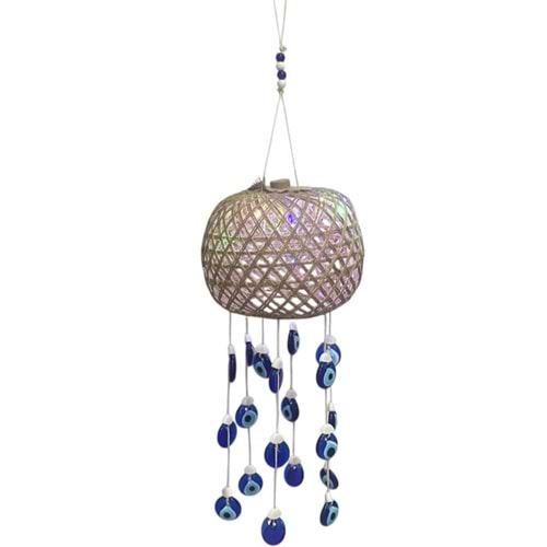 CAM NAZAR BONCUKLU DEKORATİF LED İPLİ AVİZE