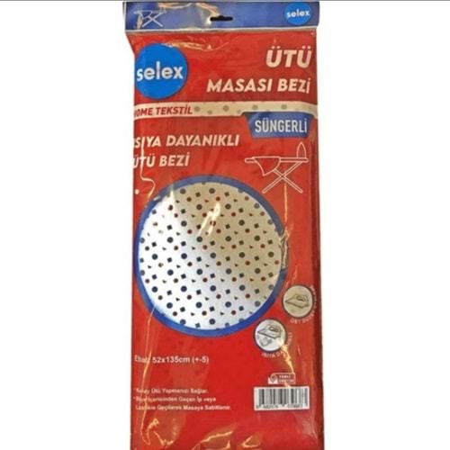 SELEX 52X135CM ÜTÜ MASASI BEZİ ISIYA DAYANIKLI ÜTÜ MASASI KILIFI