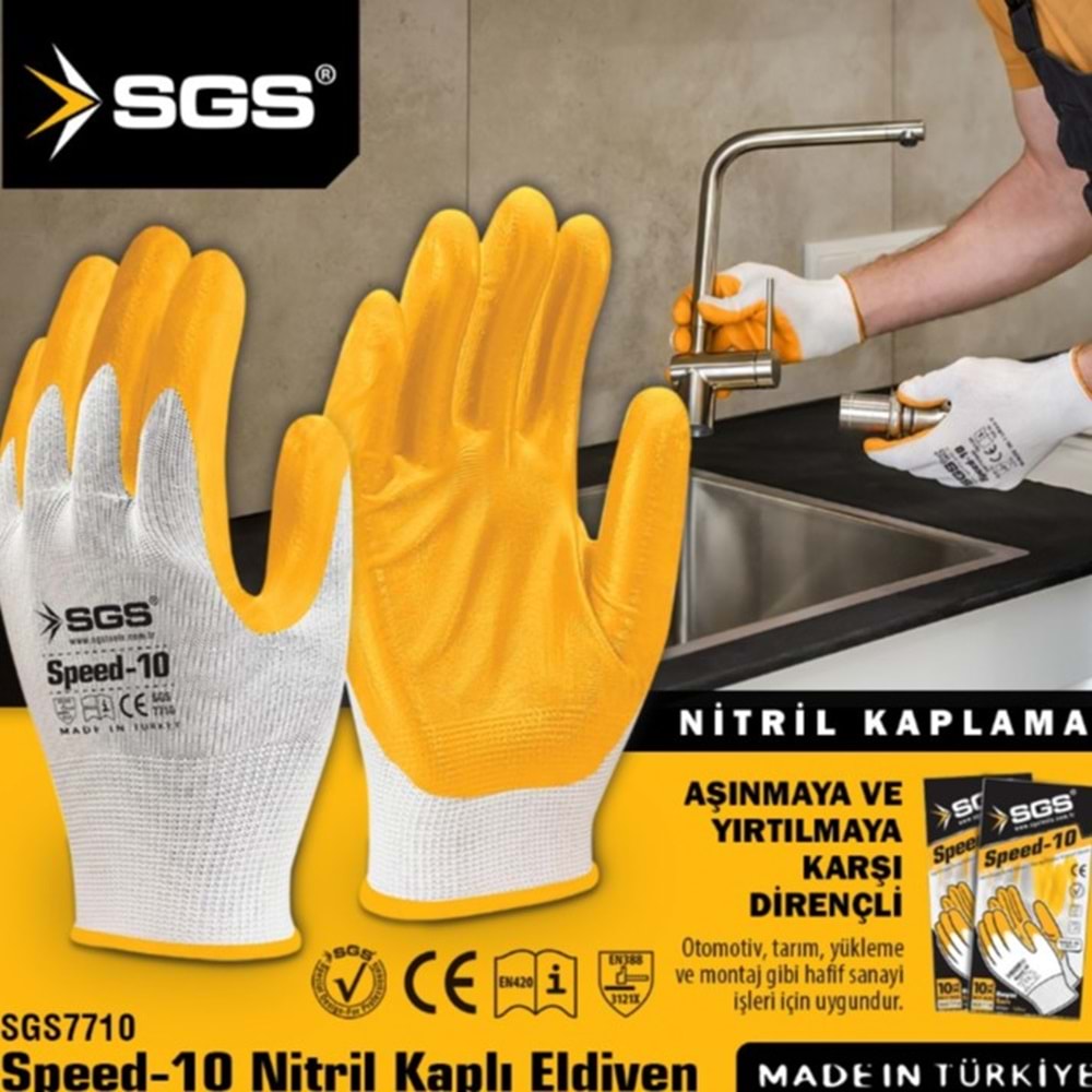 SGS İŞ ELDİVENİ İŞÇİ ELDİVENİ NİTRİL ELDİVEN *24