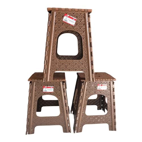 SAGLIK DEKOR BYK KATLANIR TABURE KREM KAHVE