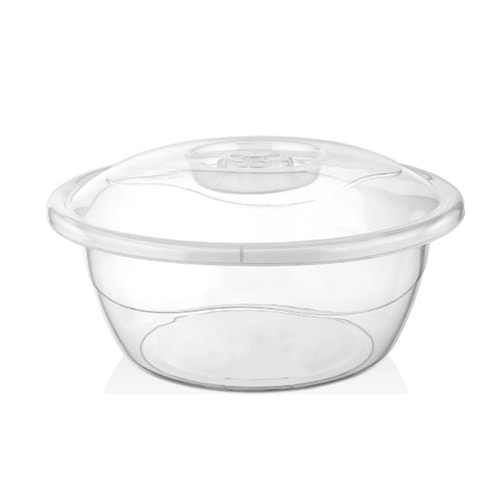 SAGLIK ŞEFFAF HAMURLUK NO:4 ( 7,5 LT ) HAMUR LEĞENİ KAPAKLI LEĞEN