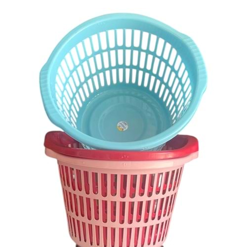 SAGLIK YUVARLAK RENKLİ ÇAMAŞIR SEPET