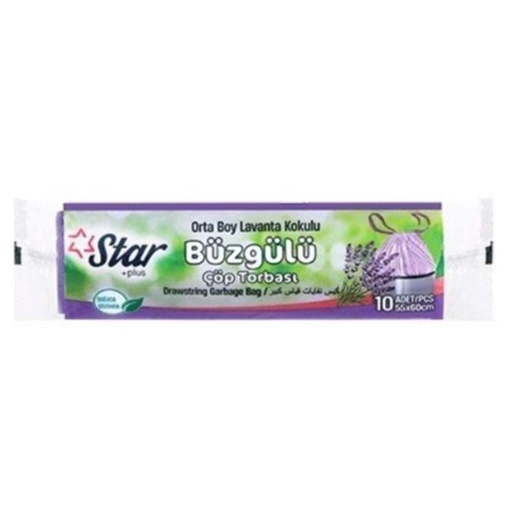 STAR BÜZGÜLÜ LAVANTA KOKULU ORTA BOY 120 GR 55X60 ÇÖP TORBASI *50