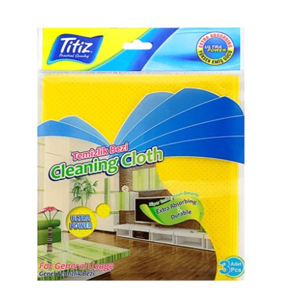 TİTİZ TEMİZLİK BEZİ 3'LÜ