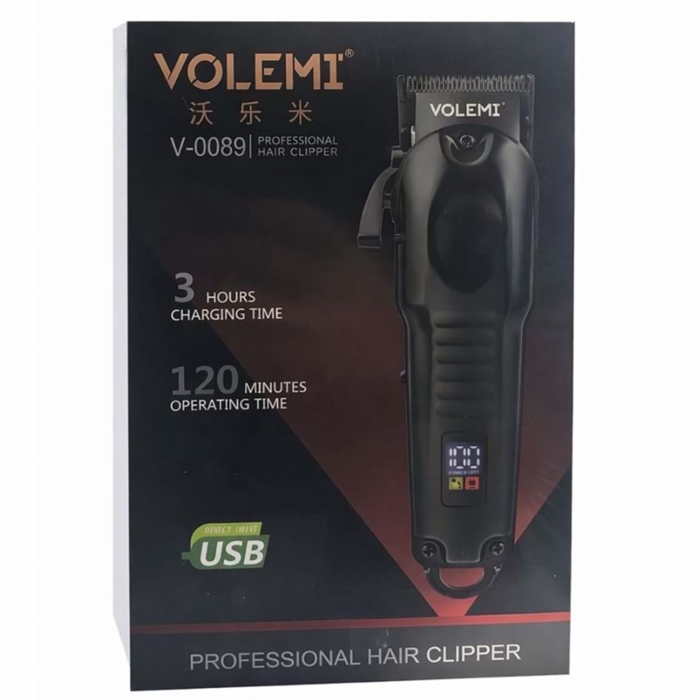 VOLEMİ ŞARJLI TRAŞ MAKİNASI SİYAH