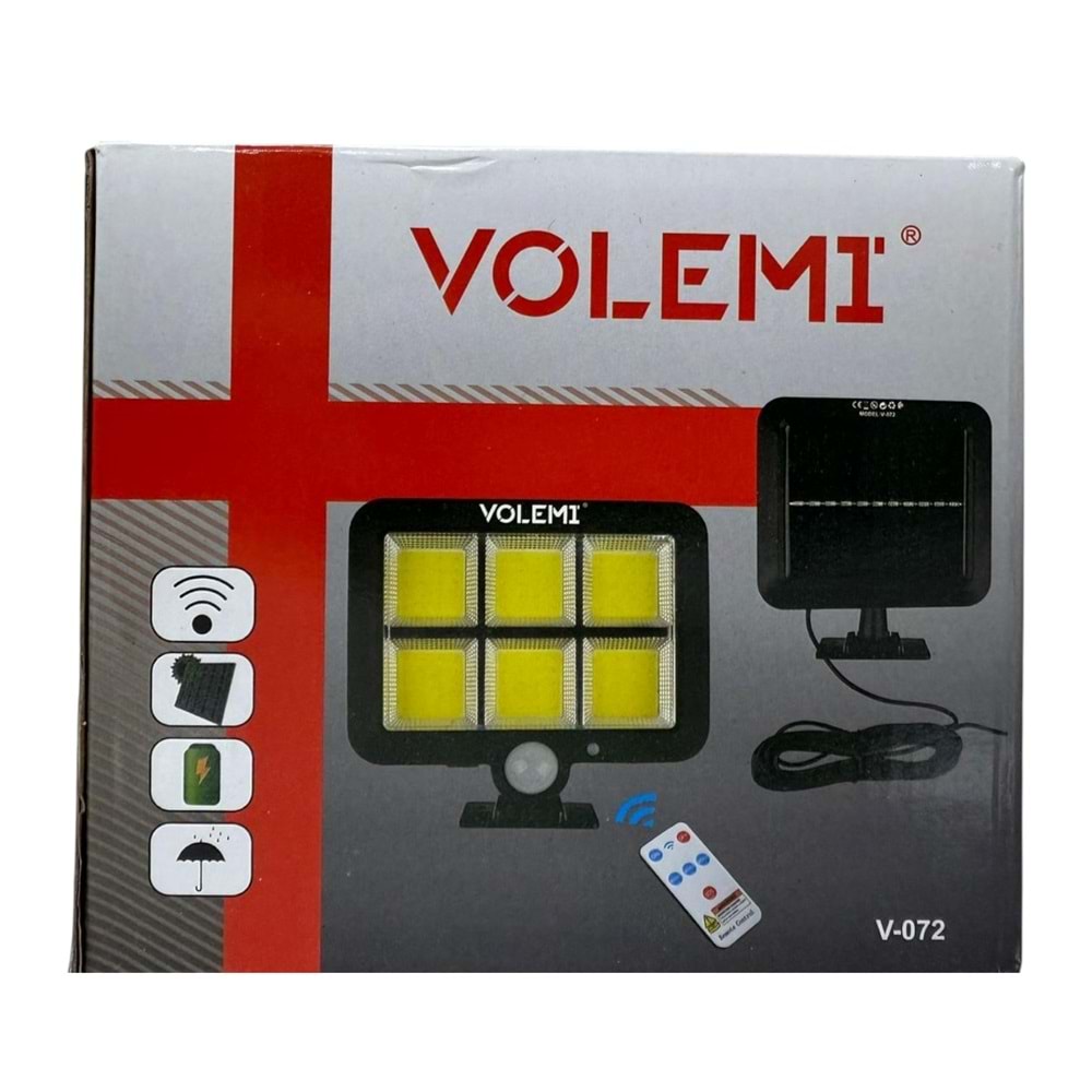 VOLEMİ GÜNEŞ ENERJİLİ DUVAR LAMBASI LED IŞIK