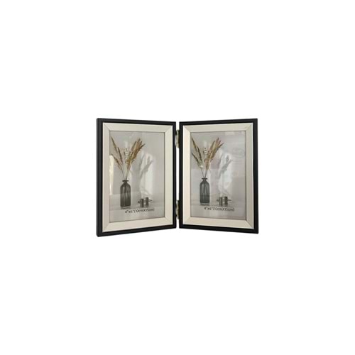 VADİ MİRA AHŞAP MENTEŞELİ İKİLİ ÇERÇEVE 10X15CM 24*