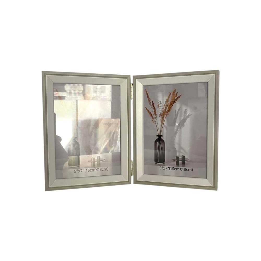 VADİ MİRA AHŞAP MENTEŞELİ İKİLİ ÇERÇEVE 13X18CM 24*