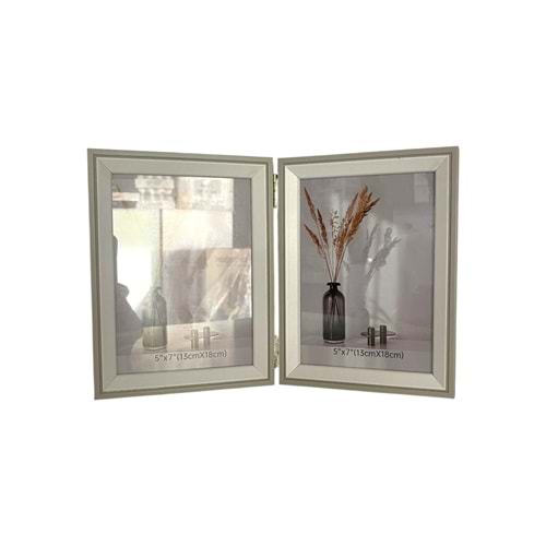VADİ MİRA AHŞAP MENTEŞELİ İKİLİ ÇERÇEVE 13X18CM 24*