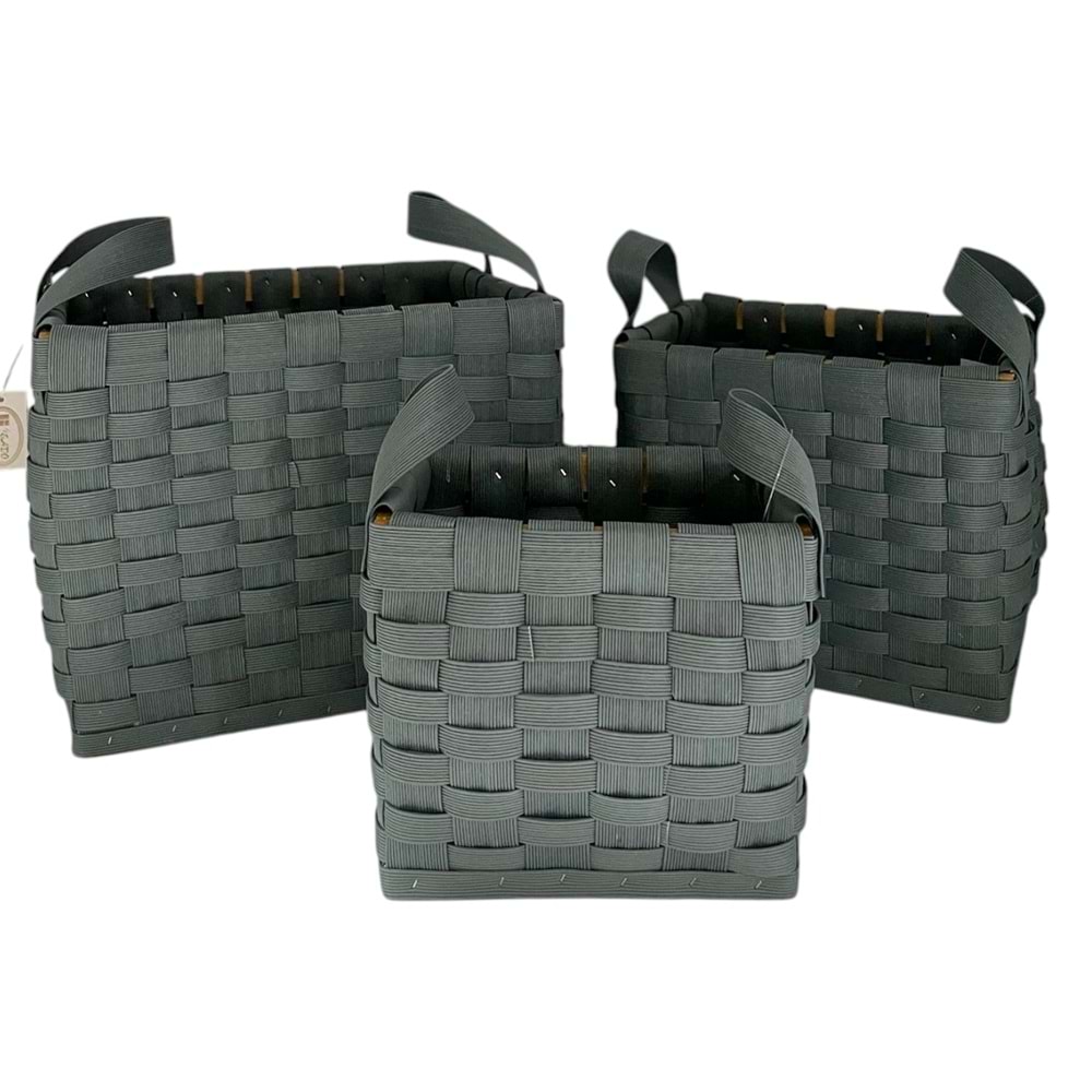 SD MAVİ DİKDÖRTGEN ÇİFT SAPLI 3LÜ HASIR SEPET 23X21X29-20X16X24-17X12X20 CM 6*