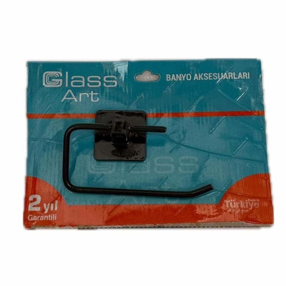 GLASS YAPIŞKANLI WC KAĞITLIK SİYAH
